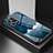 Coque Contour Silicone et Vitre Motif Fantaisie Miroir Etui Housse LS1 pour Oppo F21 Pro 4G Bleu
