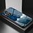 Coque Contour Silicone et Vitre Motif Fantaisie Miroir Etui Housse LS1 pour Oppo F21 Pro 5G Bleu