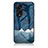 Coque Contour Silicone et Vitre Motif Fantaisie Miroir Etui Housse LS1 pour Oppo Reno8 T 4G Bleu