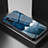 Coque Contour Silicone et Vitre Motif Fantaisie Miroir Etui Housse LS1 pour Samsung Galaxy A13 5G Bleu