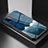 Coque Contour Silicone et Vitre Motif Fantaisie Miroir Etui Housse LS1 pour Samsung Galaxy A22s 5G Bleu