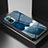 Coque Contour Silicone et Vitre Motif Fantaisie Miroir Etui Housse LS1 pour Xiaomi Poco M5S Bleu