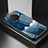 Coque Contour Silicone et Vitre Motif Fantaisie Miroir Etui Housse LS2 pour Huawei Nova 8i Bleu