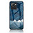 Coque Contour Silicone et Vitre Motif Fantaisie Miroir Etui Housse LS2 pour Realme C30s Bleu