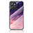 Coque Contour Silicone et Vitre Motif Fantaisie Miroir Etui Housse LS2 pour Realme C35 Violet