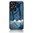 Coque Contour Silicone et Vitre Motif Fantaisie Miroir Etui Housse LS2 pour Realme Narzo N55 Bleu