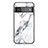 Coque Contour Silicone et Vitre Motif Fantaisie Miroir Etui Housse pour Google Pixel 6 Pro 5G Blanc