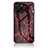 Coque Contour Silicone et Vitre Motif Fantaisie Miroir Etui Housse pour Huawei Enjoy 50z Rouge