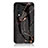 Coque Contour Silicone et Vitre Motif Fantaisie Miroir Etui Housse pour Huawei Honor 70 5G Or et Noir