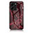 Coque Contour Silicone et Vitre Motif Fantaisie Miroir Etui Housse pour Huawei Honor 80 SE 5G Rouge