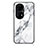 Coque Contour Silicone et Vitre Motif Fantaisie Miroir Etui Housse pour Huawei P50 Blanc