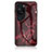 Coque Contour Silicone et Vitre Motif Fantaisie Miroir Etui Housse pour Huawei P60 Art Rouge