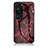 Coque Contour Silicone et Vitre Motif Fantaisie Miroir Etui Housse pour Huawei P60 Pro Rouge