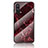 Coque Contour Silicone et Vitre Motif Fantaisie Miroir Etui Housse pour OnePlus Nord CE 5G Rouge