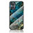 Coque Contour Silicone et Vitre Motif Fantaisie Miroir Etui Housse pour OnePlus Nord N20 5G Bleu