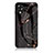 Coque Contour Silicone et Vitre Motif Fantaisie Miroir Etui Housse pour Oppo A17K Or et Noir