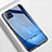 Coque Contour Silicone et Vitre Motif Fantaisie Miroir Etui Housse pour Oppo A73 5G Bleu