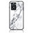 Coque Contour Silicone et Vitre Motif Fantaisie Miroir Etui Housse pour Oppo A77s Blanc