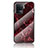 Coque Contour Silicone et Vitre Motif Fantaisie Miroir Etui Housse pour Oppo A94 4G Rouge