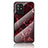 Coque Contour Silicone et Vitre Motif Fantaisie Miroir Etui Housse pour Oppo A94 5G Rouge