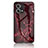 Coque Contour Silicone et Vitre Motif Fantaisie Miroir Etui Housse pour Oppo F21 Pro 4G Rouge