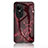 Coque Contour Silicone et Vitre Motif Fantaisie Miroir Etui Housse pour Oppo Reno10 5G Rouge