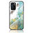 Coque Contour Silicone et Vitre Motif Fantaisie Miroir Etui Housse pour Oppo Reno6 5G Vert