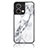 Coque Contour Silicone et Vitre Motif Fantaisie Miroir Etui Housse pour Oppo Reno8 5G Blanc