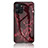 Coque Contour Silicone et Vitre Motif Fantaisie Miroir Etui Housse pour Realme 10 5G Rouge