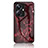 Coque Contour Silicone et Vitre Motif Fantaisie Miroir Etui Housse pour Realme 10 Pro+ Plus 5G Rouge