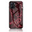 Coque Contour Silicone et Vitre Motif Fantaisie Miroir Etui Housse pour Realme 10S 5G Rouge