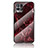 Coque Contour Silicone et Vitre Motif Fantaisie Miroir Etui Housse pour Realme 8i Rouge