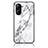 Coque Contour Silicone et Vitre Motif Fantaisie Miroir Etui Housse pour Realme C33 Blanc