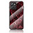 Coque Contour Silicone et Vitre Motif Fantaisie Miroir Etui Housse pour Realme C35 Rouge