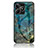 Coque Contour Silicone et Vitre Motif Fantaisie Miroir Etui Housse pour Realme C53 India Bleu