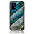 Coque Contour Silicone et Vitre Motif Fantaisie Miroir Etui Housse pour Realme GT Neo 2T 5G Bleu