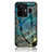 Coque Contour Silicone et Vitre Motif Fantaisie Miroir Etui Housse pour Realme GT Neo6 5G Bleu