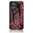 Coque Contour Silicone et Vitre Motif Fantaisie Miroir Etui Housse pour Realme GT2 Master Explorer Rouge