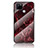 Coque Contour Silicone et Vitre Motif Fantaisie Miroir Etui Housse pour Realme V3 5G Rouge