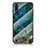 Coque Contour Silicone et Vitre Motif Fantaisie Miroir Etui Housse pour Samsung Galaxy A01 SM-A015 Bleu