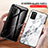 Coque Contour Silicone et Vitre Motif Fantaisie Miroir Etui Housse pour Samsung Galaxy A03s Petit