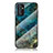 Coque Contour Silicone et Vitre Motif Fantaisie Miroir Etui Housse pour Samsung Galaxy A05s Bleu