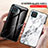 Coque Contour Silicone et Vitre Motif Fantaisie Miroir Etui Housse pour Samsung Galaxy A12 Nacho Petit