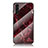Coque Contour Silicone et Vitre Motif Fantaisie Miroir Etui Housse pour Samsung Galaxy A13 5G Rouge