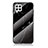 Coque Contour Silicone et Vitre Motif Fantaisie Miroir Etui Housse pour Samsung Galaxy A22 4G Noir