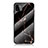Coque Contour Silicone et Vitre Motif Fantaisie Miroir Etui Housse pour Samsung Galaxy A22 5G Or et Noir