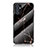 Coque Contour Silicone et Vitre Motif Fantaisie Miroir Etui Housse pour Samsung Galaxy A24 4G Or et Noir