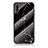 Coque Contour Silicone et Vitre Motif Fantaisie Miroir Etui Housse pour Samsung Galaxy A30S Or et Noir