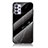 Coque Contour Silicone et Vitre Motif Fantaisie Miroir Etui Housse pour Samsung Galaxy A32 4G Noir