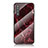 Coque Contour Silicone et Vitre Motif Fantaisie Miroir Etui Housse pour Samsung Galaxy A41 SC-41A Rouge